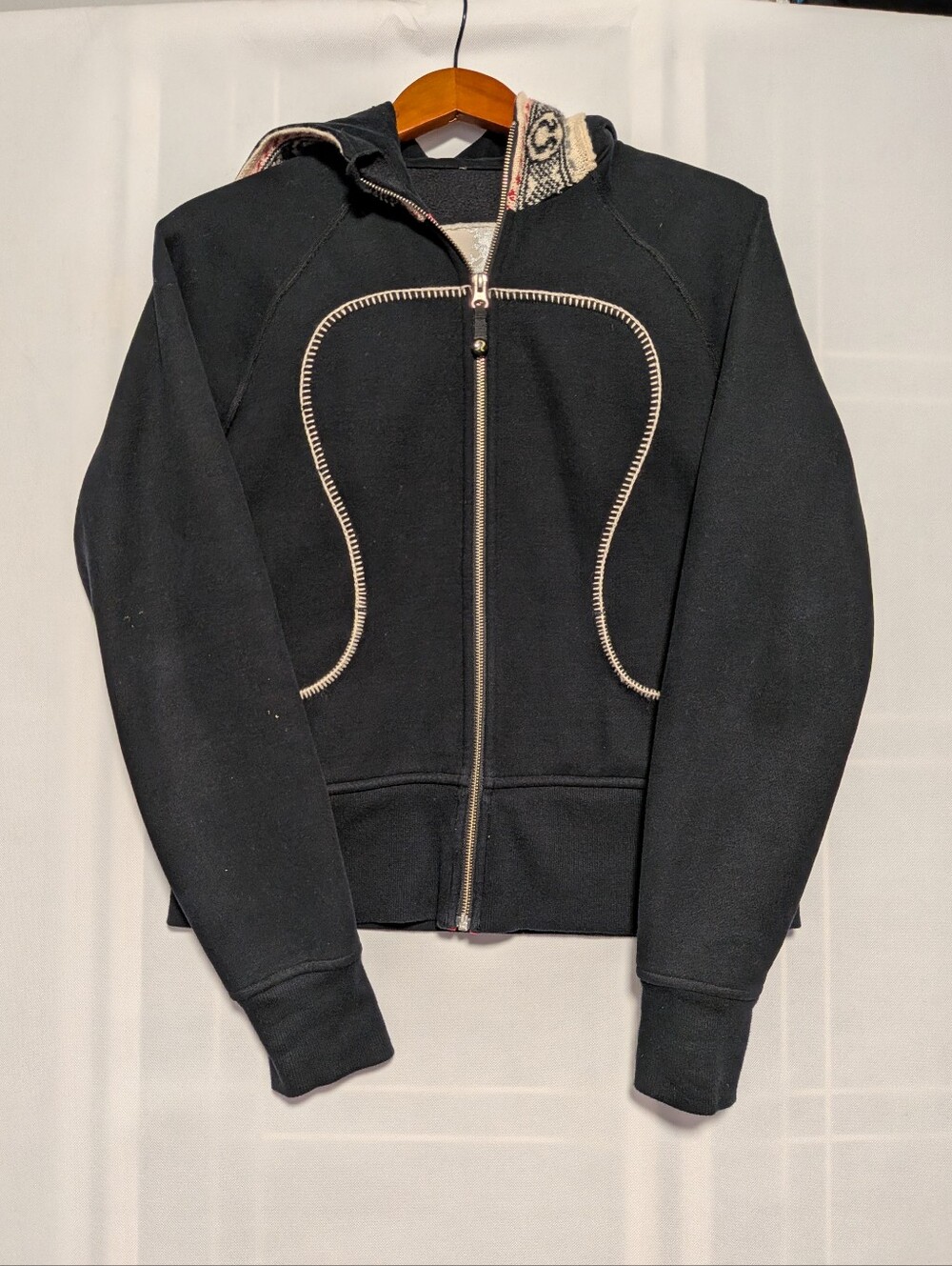 Lululemon Scuba Special Edition Full Zip Hoodie in black with a patterned